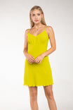 Lettuce Hem Mini Slip Dress