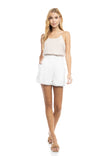Lace Detail Flare Shorts