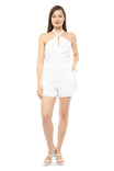 Knot Detail Halter Romper