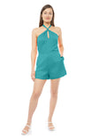 Knot Detail Halter Romper