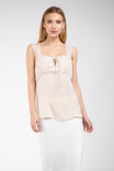 Tank Square Neck Lace Trim Top