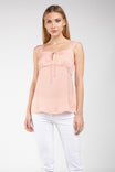 Tank Square Neck Lace Trim Top