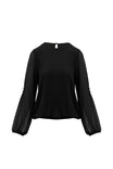 Long Fold Over Sleeves Blouse
