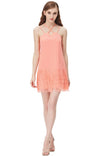 Cross Front Fringe Dress