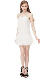 Cross Front Fringe Dress
