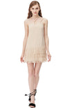 Cross Front Fringe Dress