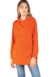 Long Sleeve Trench Blouse