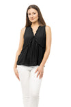 Sleeveless Top With Fills At Seams