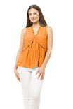 Sleeveless Top With Fills At Seams
