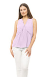 Sleeveless Top With Fills At Seams