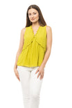 Sleeveless Top With Fills At Seams
