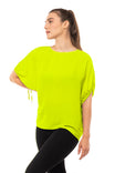 Dolman Sleeve Blouse With Drawstring Sleeve