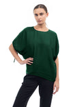 Dolman Sleeve Blouse With Drawstring Sleeve