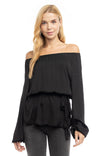 Long Sleeve Satin Blouse