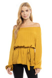 Long Sleeve Satin Blouse