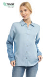 Tencel™ Color Block Button Down Shirt