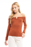 Off Shoulder Knot Blouse