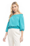 Smocked Off Shoulder Blouse