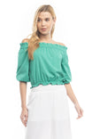 Smocked Off Shoulder Blouse