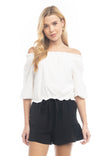 Smocked Off Shoulder Blouse
