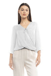 Surplice Satin Blouse