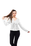Hammer Satin Blouse With Twist Detail