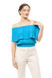 Pleated Off Shoulder Blouse