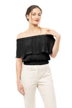 Pleated Off Shoulder Blouse