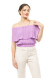 Pleated Off Shoulder Blouse