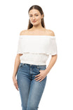 Pleated Off Shoulder Blouse