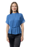 High Neck Drop Shoulder Blouse