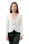 Long Sleeve Ruffle Blouse