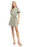 Bubble Sleeve Mini Dress
