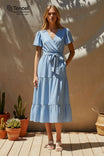 Tencel Tiered Midi Denim Dress