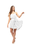 Braided Strap Satin Dress