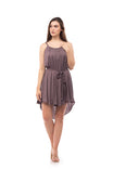Braided Strap Satin Dress