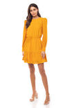 Long Sleeve Frill Mini Dress