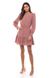 Long Sleeve Frill Mini Dress