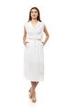 Cowl Neck Midi Dress With Side Slits