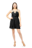 Strappy Satin Mini Dress