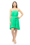 Strapless Belted High Low Mini Dress