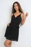 Pleated Chiffon Dress