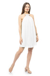 Gathered Halter Neck Mini Dress