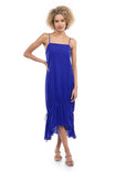 Square Neck Drawstring Midi Dress