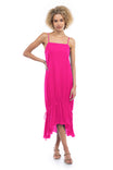 Square Neck Drawstring Midi Dress