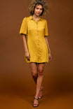 Bubble Sleeve & Hem Satin Dress
