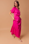 One-shoulder Gathered Maxi Dress