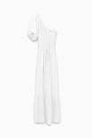 One-shoulder Gathered Maxi Dress