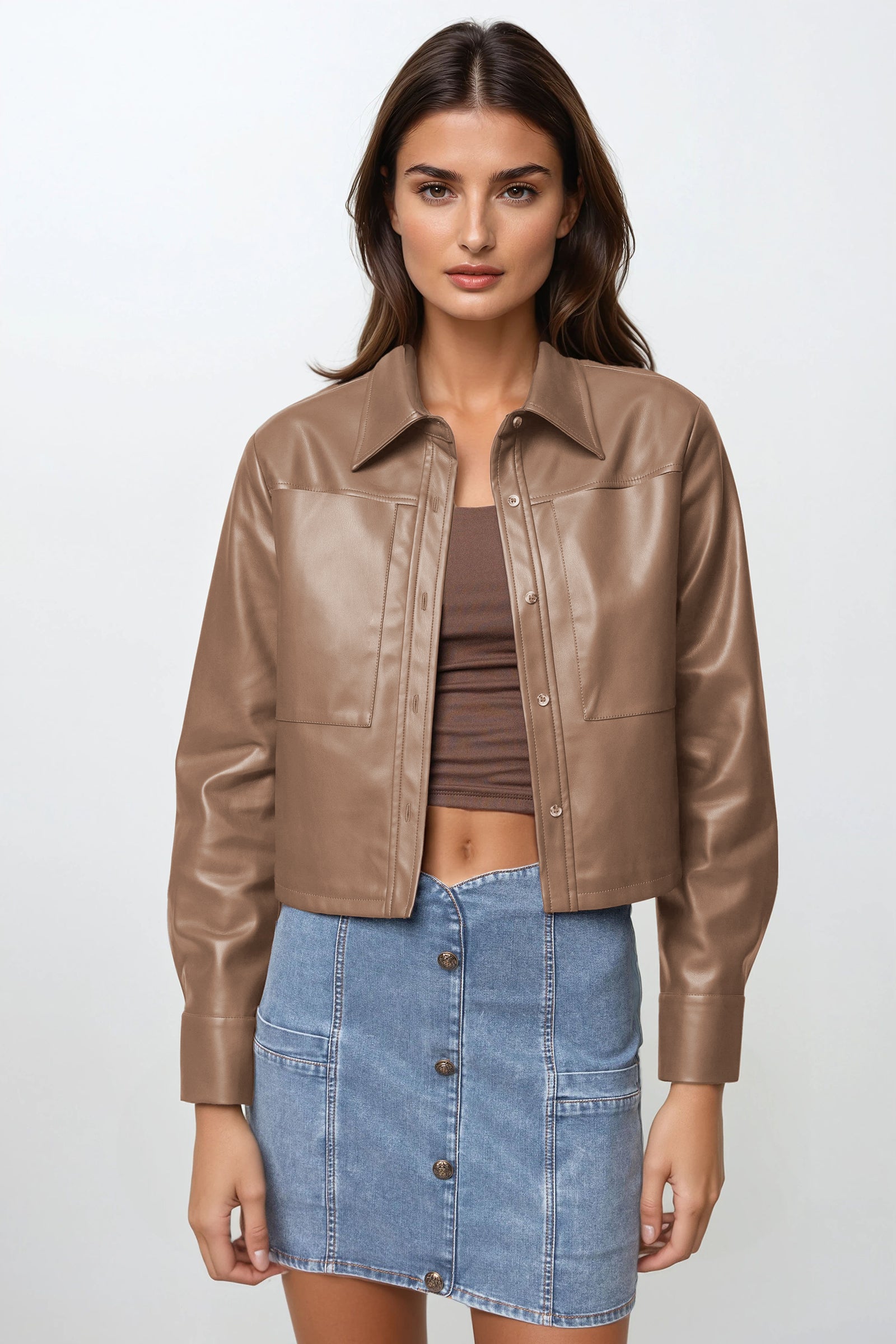 Vegan Butter Leather Cropped Jacket – Naked Zebra Wholesale