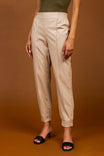 Vegan Leather Joggers With Elastic Waist